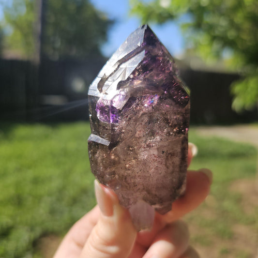 Large Tabby Shangaan Smoky Amethyst Sceptre from Zimbabwe