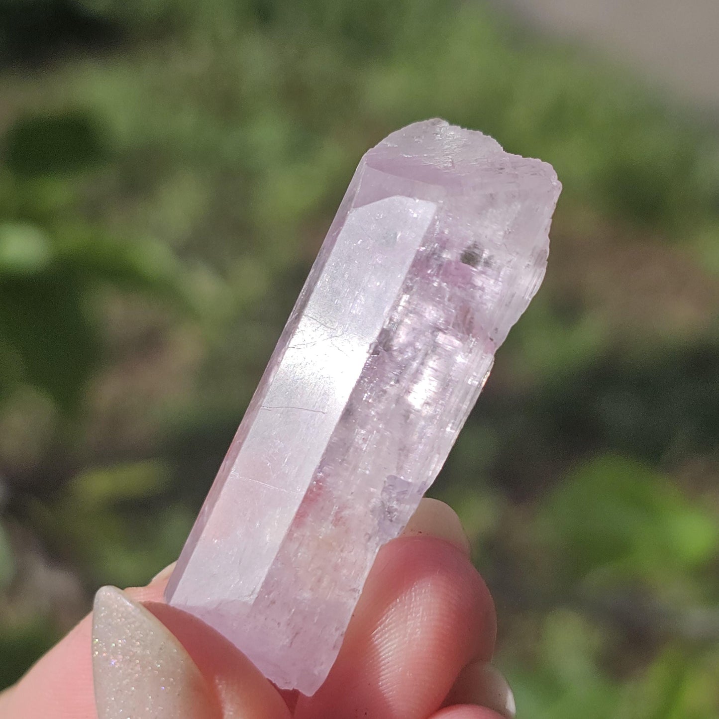 Juicy Pink Spodumene var. Kunzite Crystal with Great Luster, Hot Color