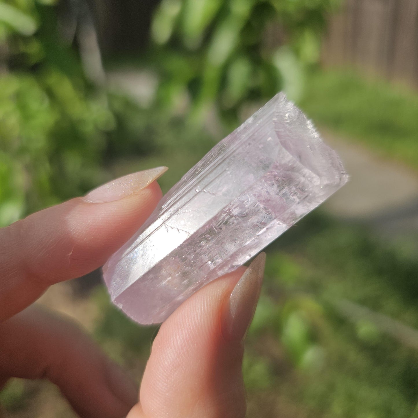 Juicy Pink Spodumene var. Kunzite Crystal with Great Luster, Hot Color
