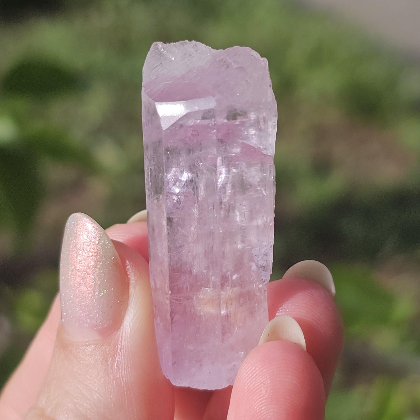 Juicy Pink Spodumene var. Kunzite Crystal with Great Luster, Hot Color