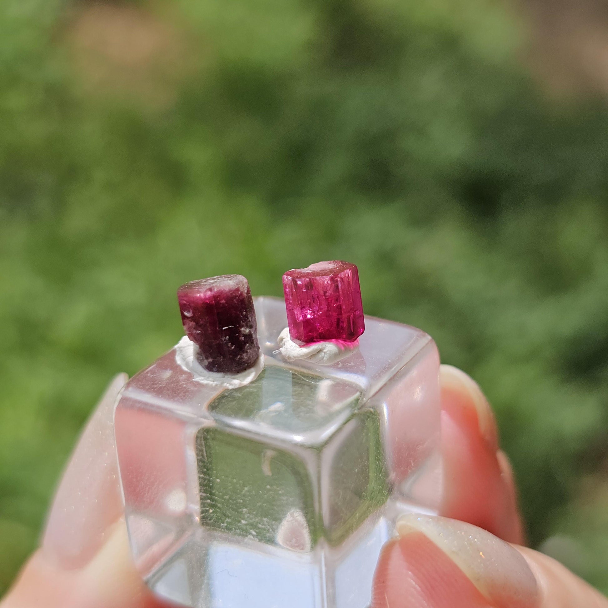 RESERVED Beryl Duo, 2 High Grade Gemmy Bixbite Crystals, Western United States