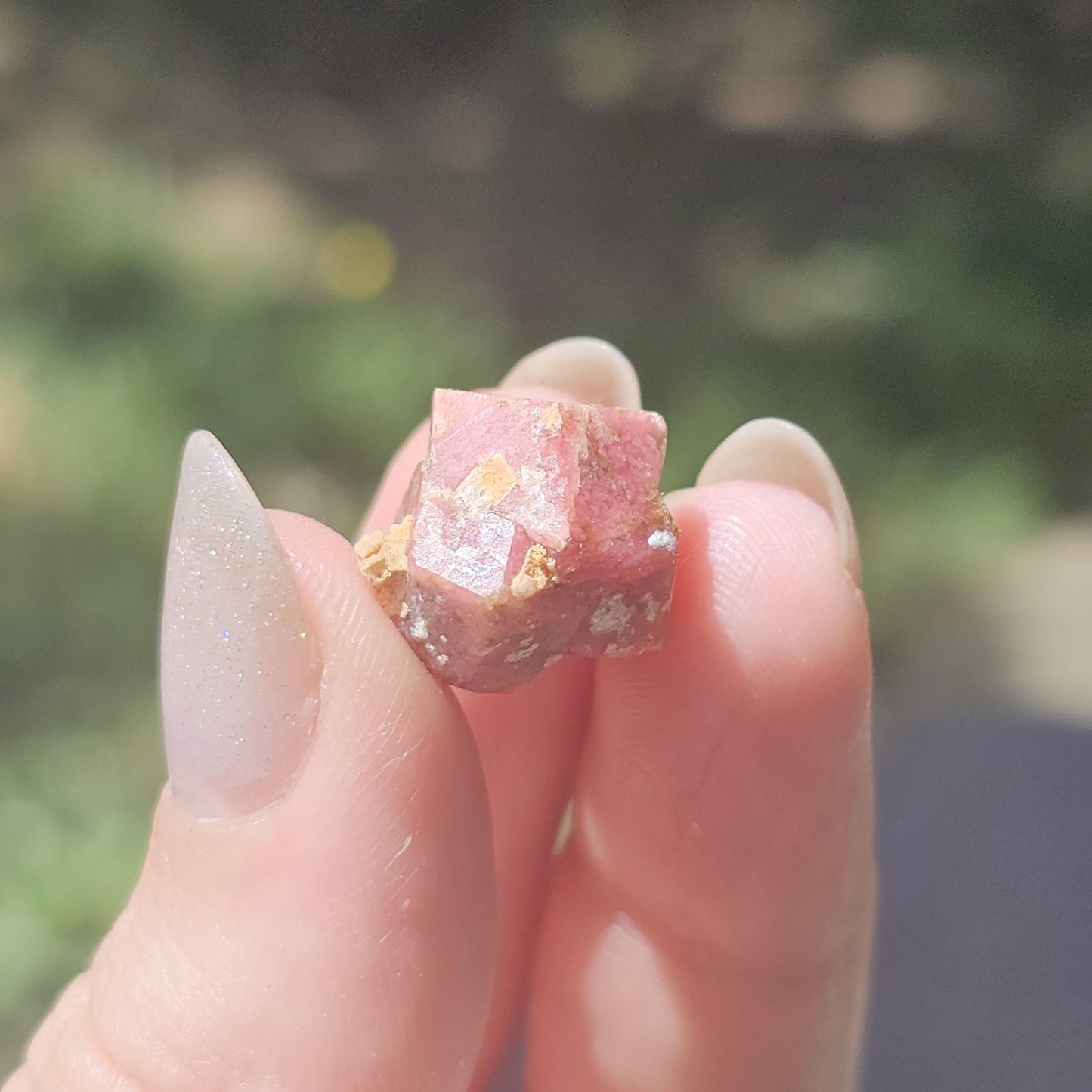Rough Raspberry Garnet Floater from Sierra de Cruces Mexico <100