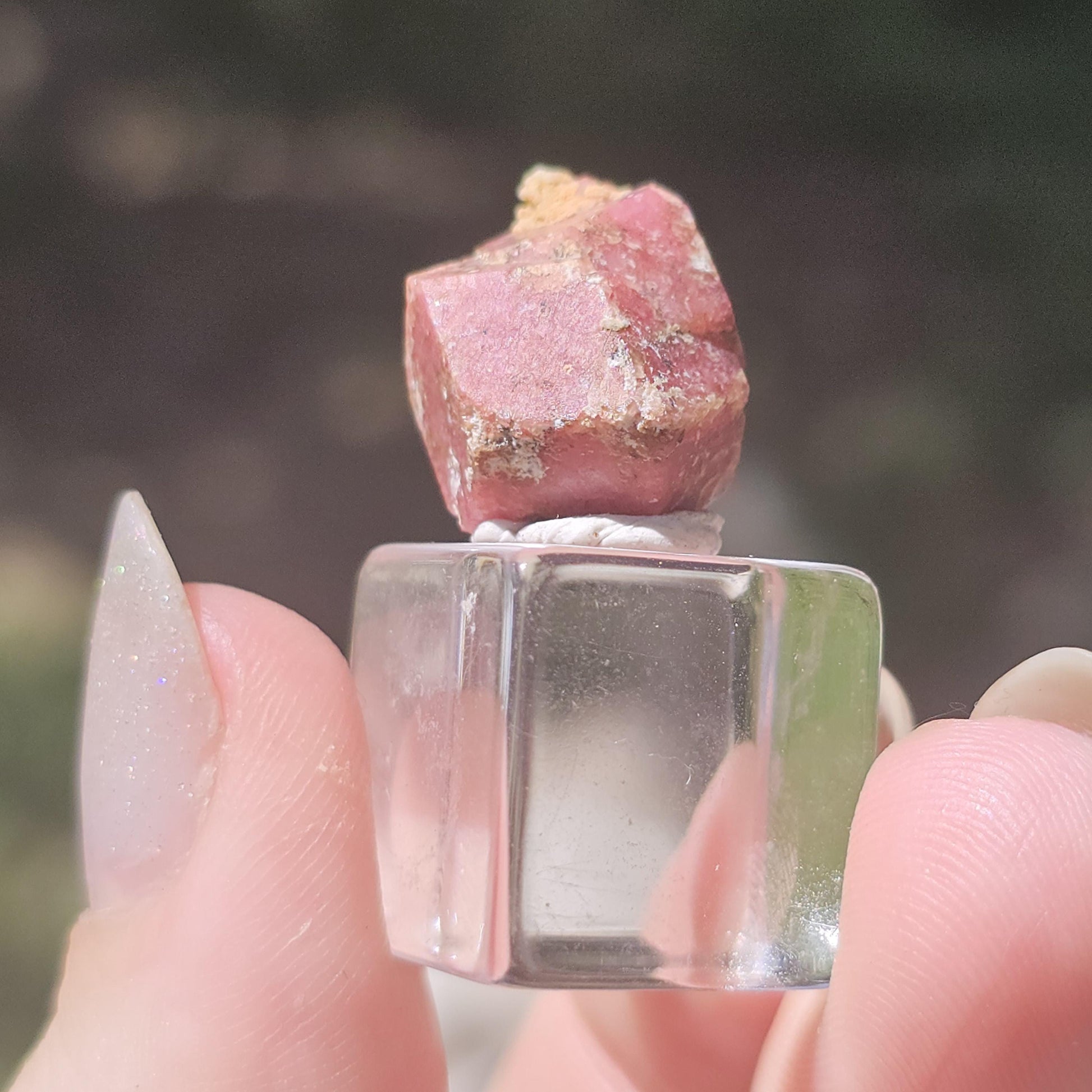 Rough Raspberry Garnet Floater from Sierra de Cruces Mexico <100