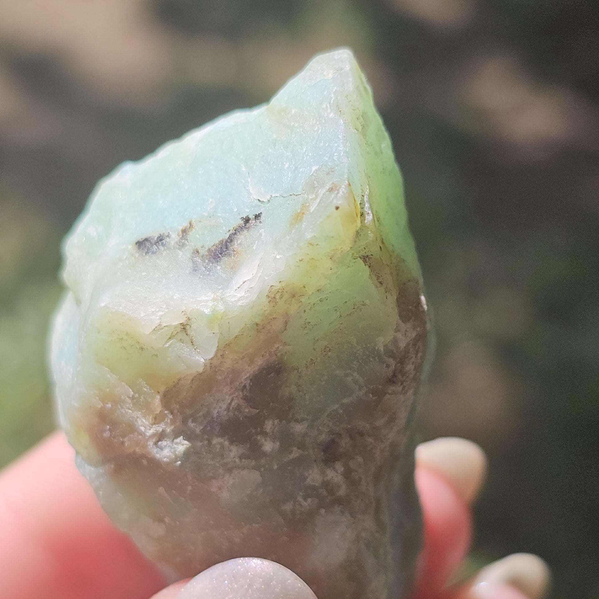 Raw Blue Opal from Peru, Rare Chunk of Translucent High Grade Lapidary Rough for Cutting, Polishing, Collection etc