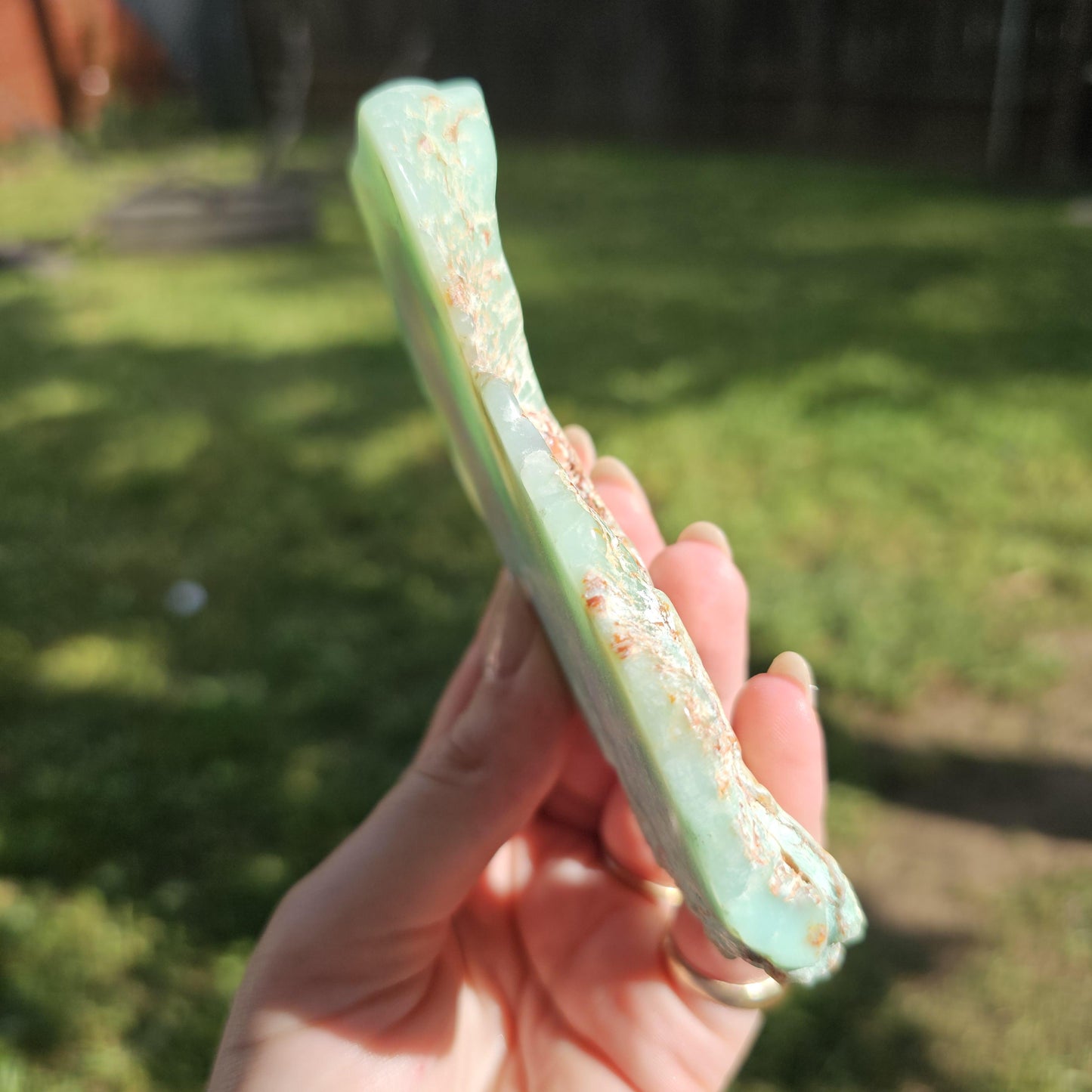 New Find Light Teal Crysoprase, Rare Chalcedony from Tanzania