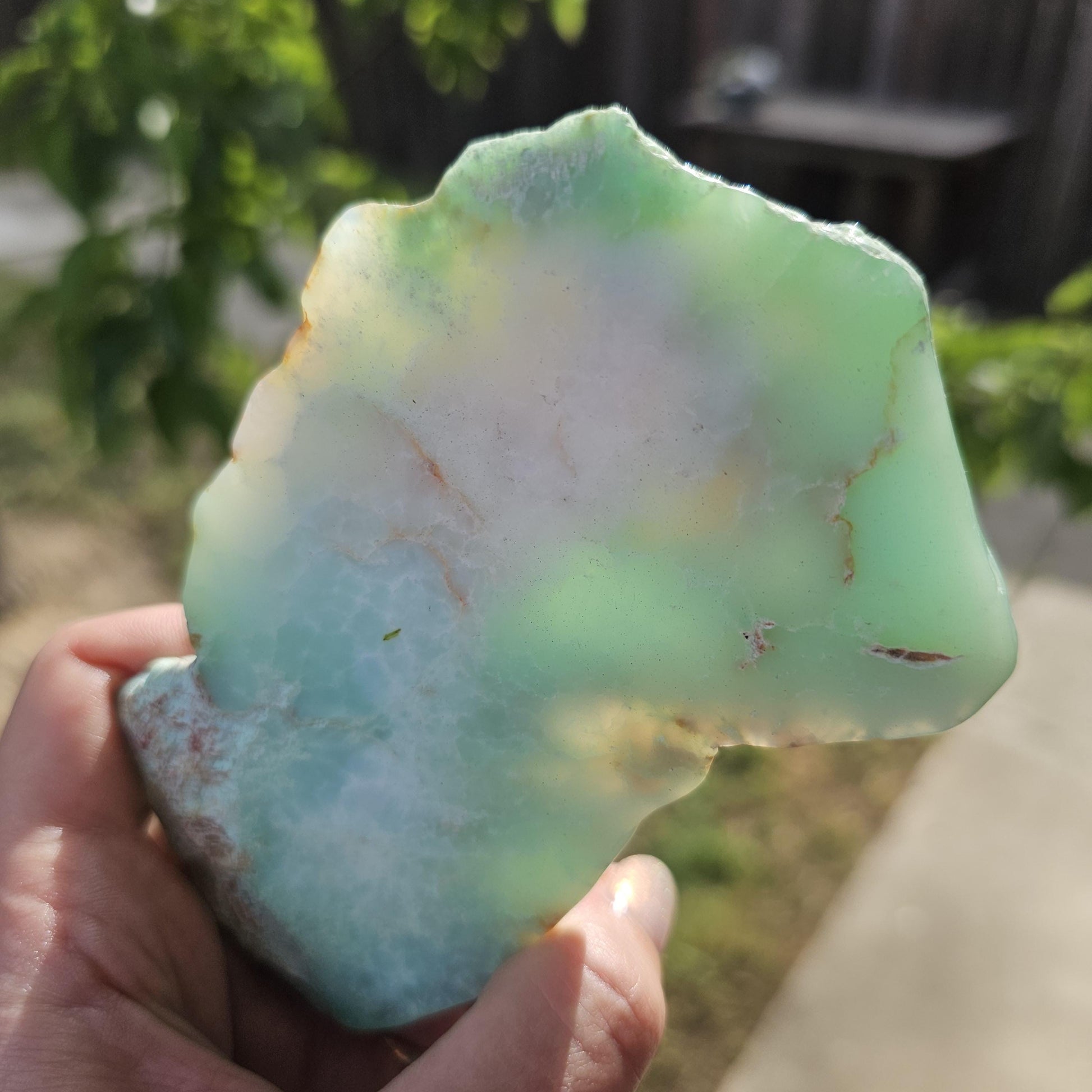 New Find Light Teal Crysoprase, Rare Chalcedony from Tanzania