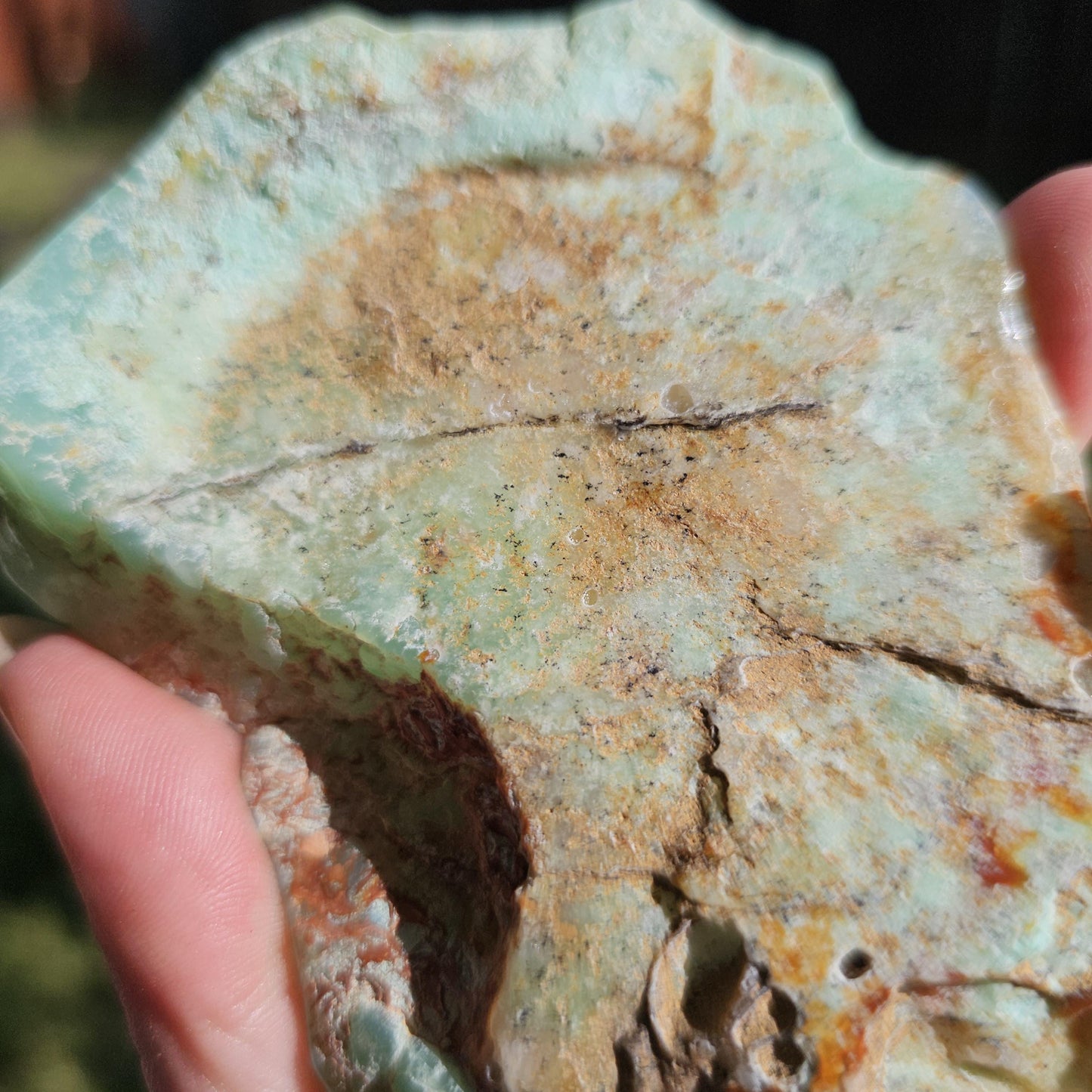 New Find Light Teal Crysoprase, Rare Chalcedony from Tanzania