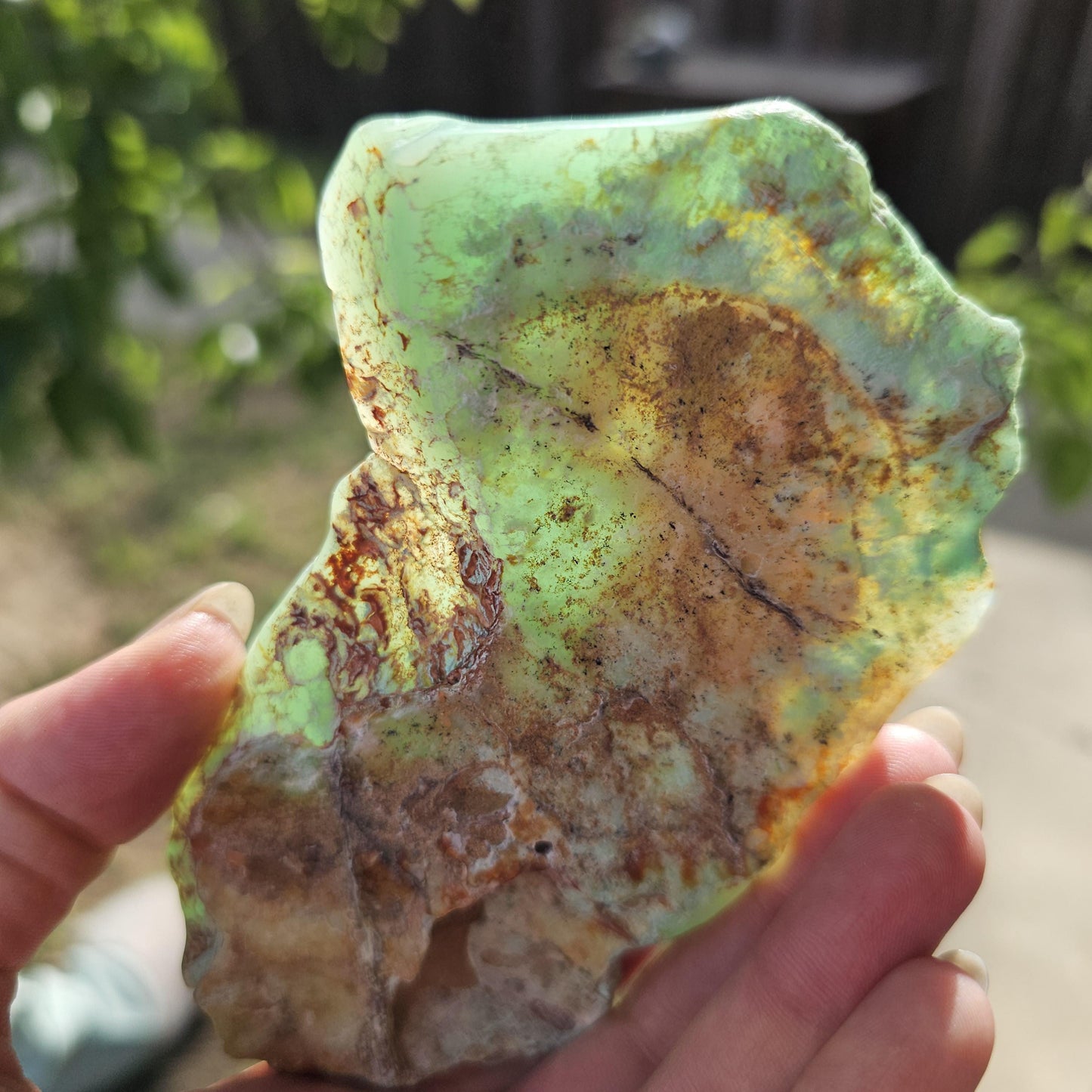 New Find Light Teal Crysoprase, Rare Chalcedony from Tanzania