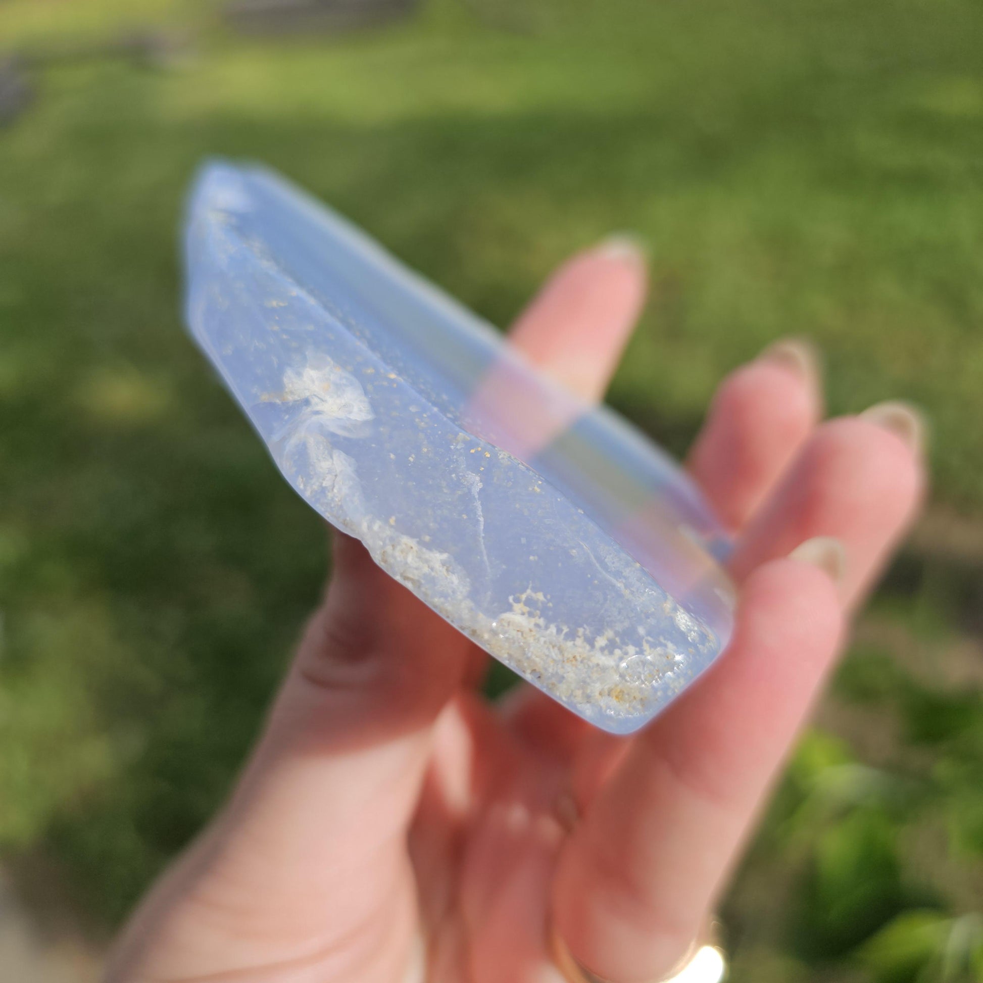 New Find Light Blue Chalcedony Agate with White Banding, Stunning Chalcedony like Blue Lace Agate or Ellensberg Blue, from Zimbabwe
