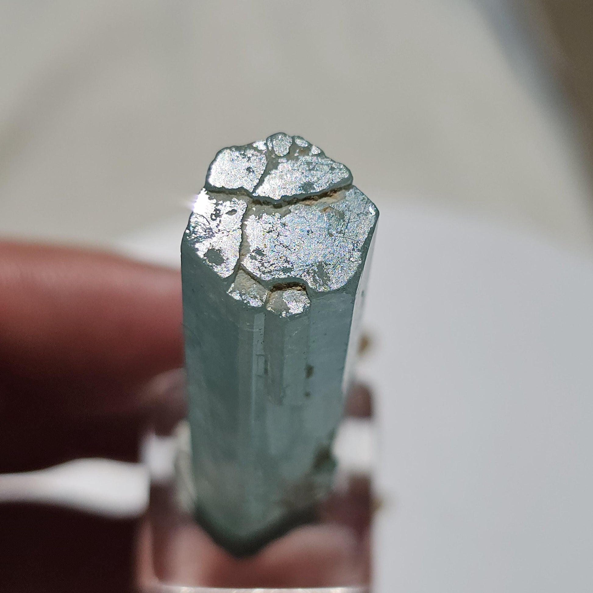 DT Vanadium Beryl 10.2g Crystal Specimen w Quartz Sidecar