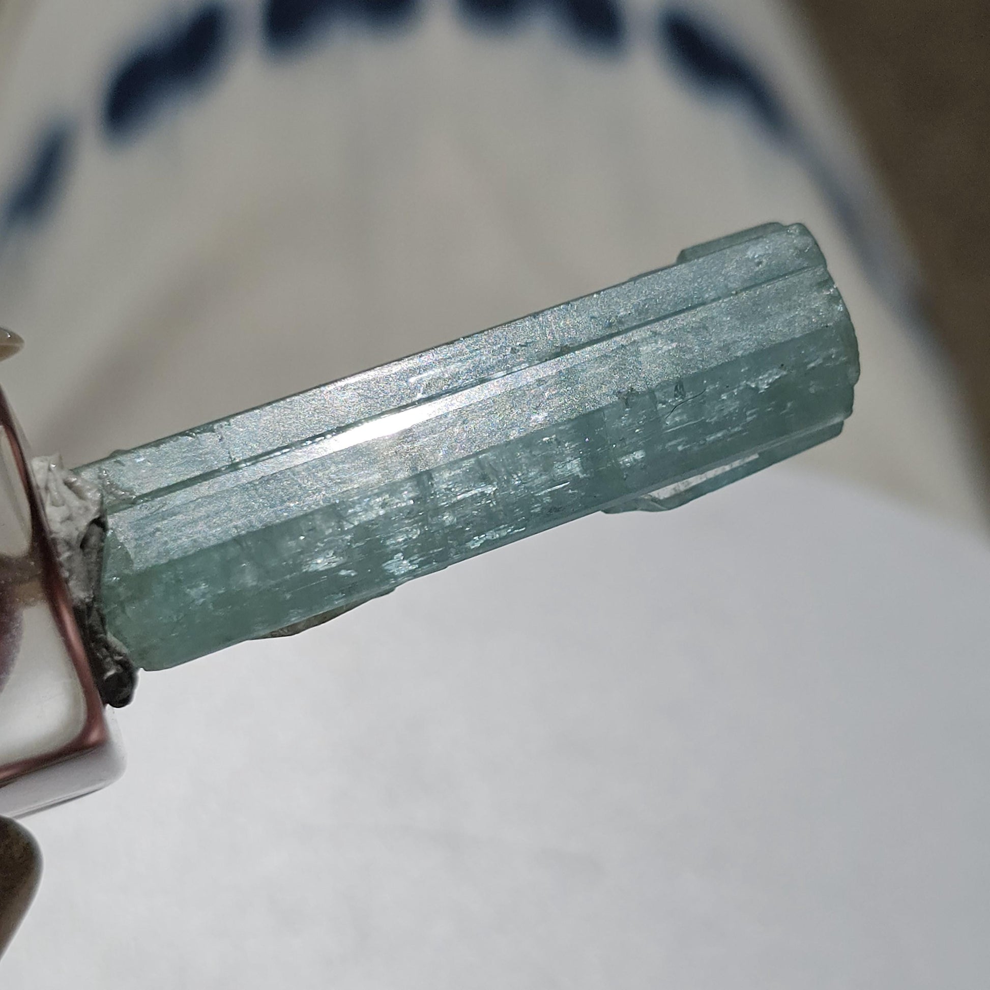 DT Vanadium Beryl 10.2g Crystal Specimen w Quartz Sidecar