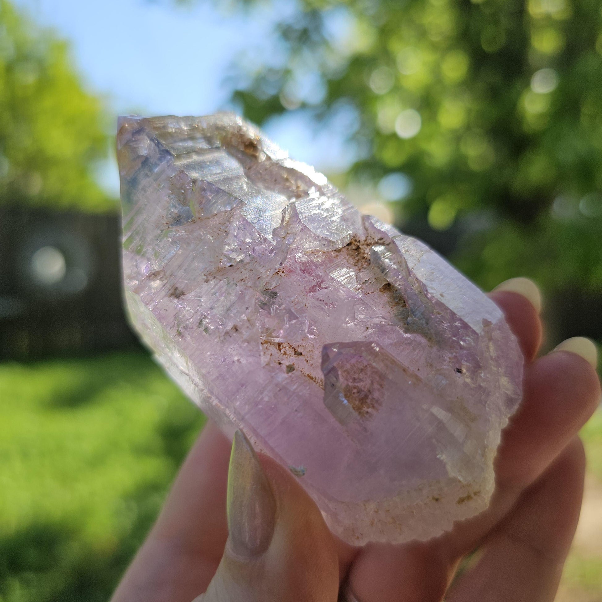 XL Vera Cruz Amethyst, Chunky Raw Point with Hematite