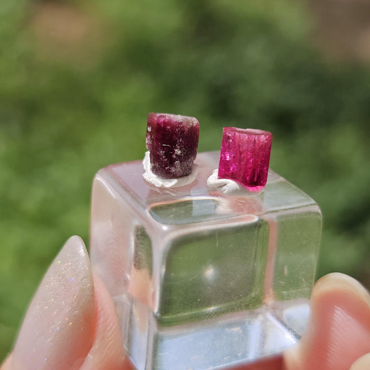 RESERVED Beryl Duo, 2 High Grade Gemmy Bixbite Crystals, Western United States