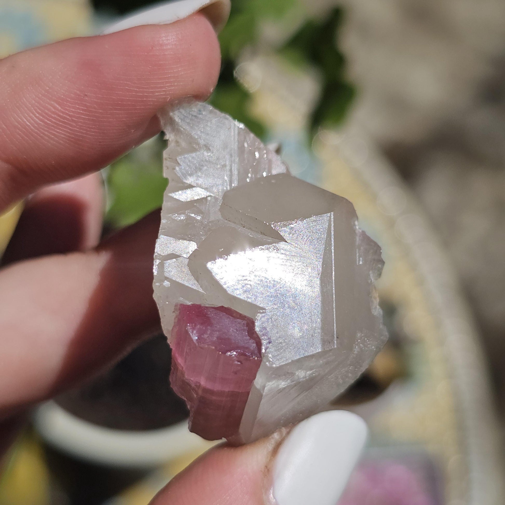 California Pink Tourmaline on Lustrous Terminated Quartz Matrix from the California Himalaya Mine, Source Traced 90s Material