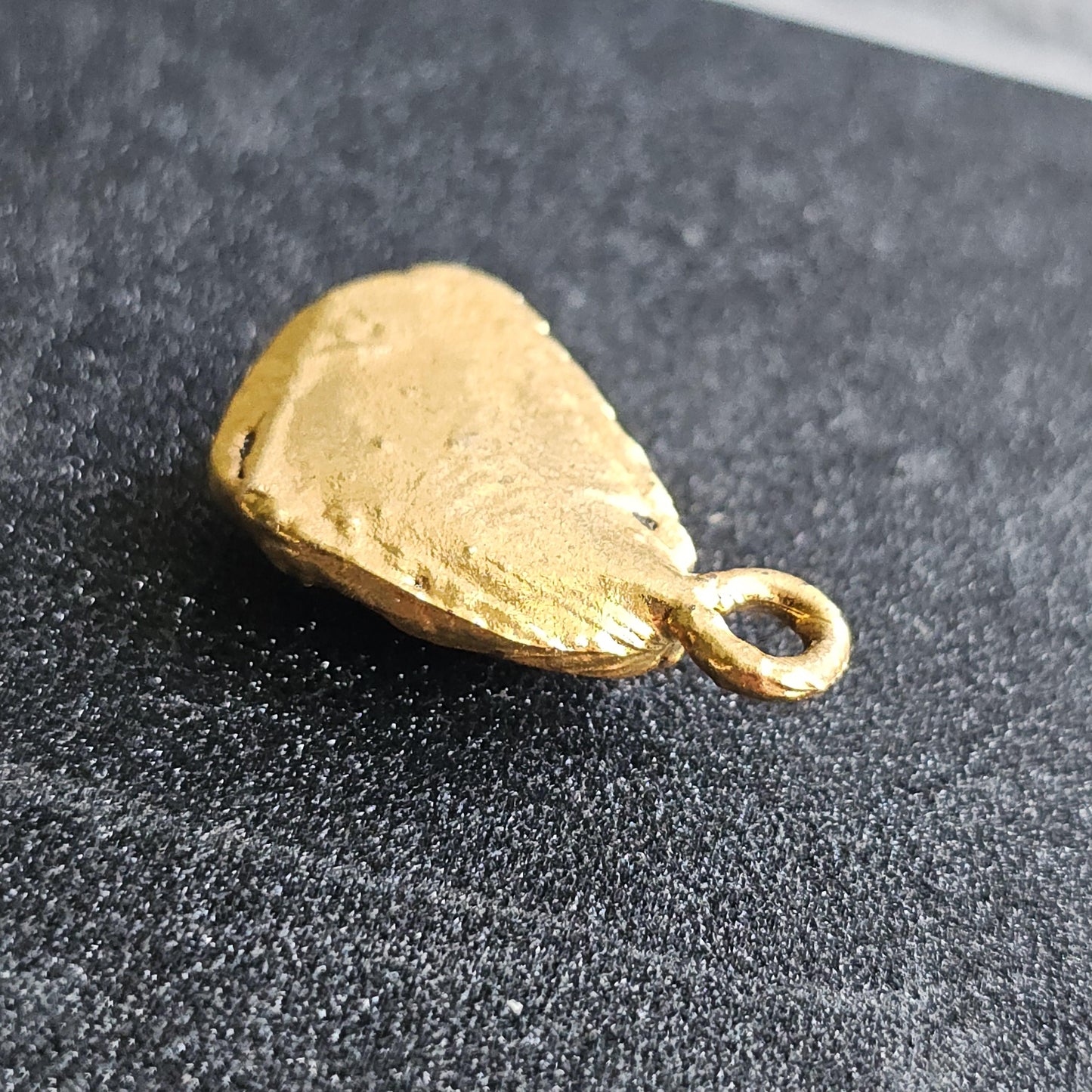 Fire Agate from Mexico in 22kt Electroplated Gold Pendant Charm
