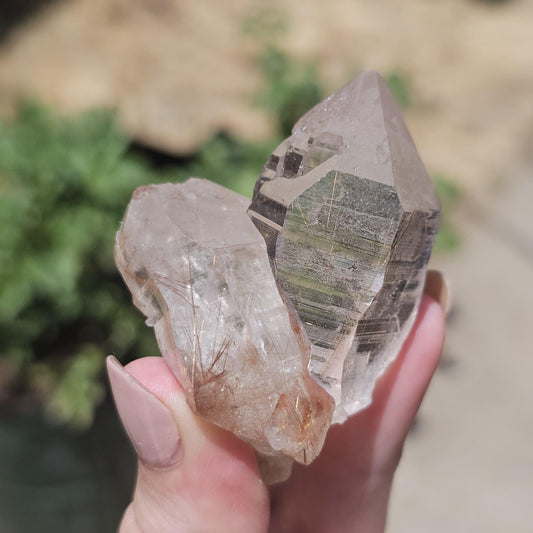 Clear Himalayan Quartz Point with Rutile ~ New Find High Quality