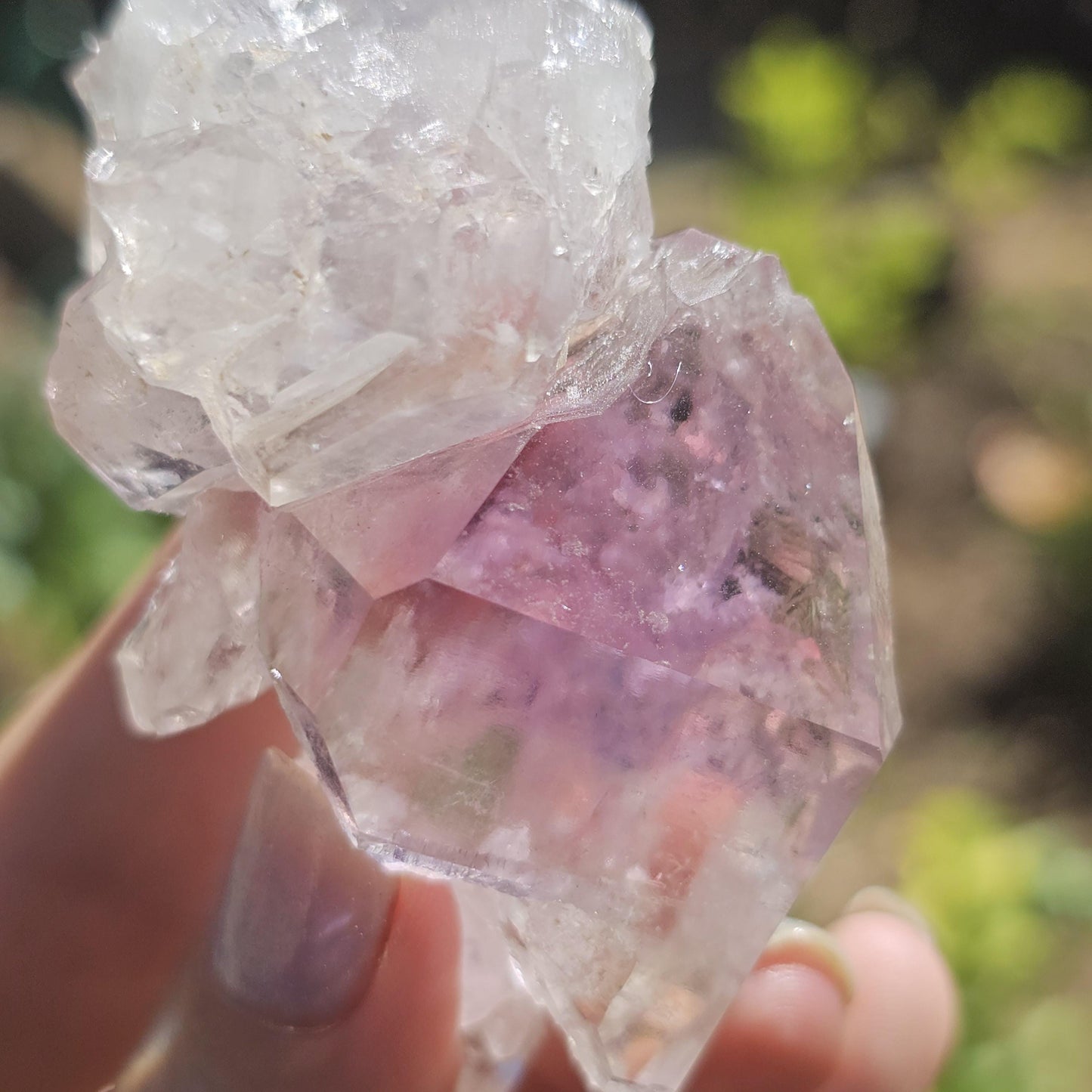 USA Amethyst Crystal: Elestial Quartz, Terminated and Etched