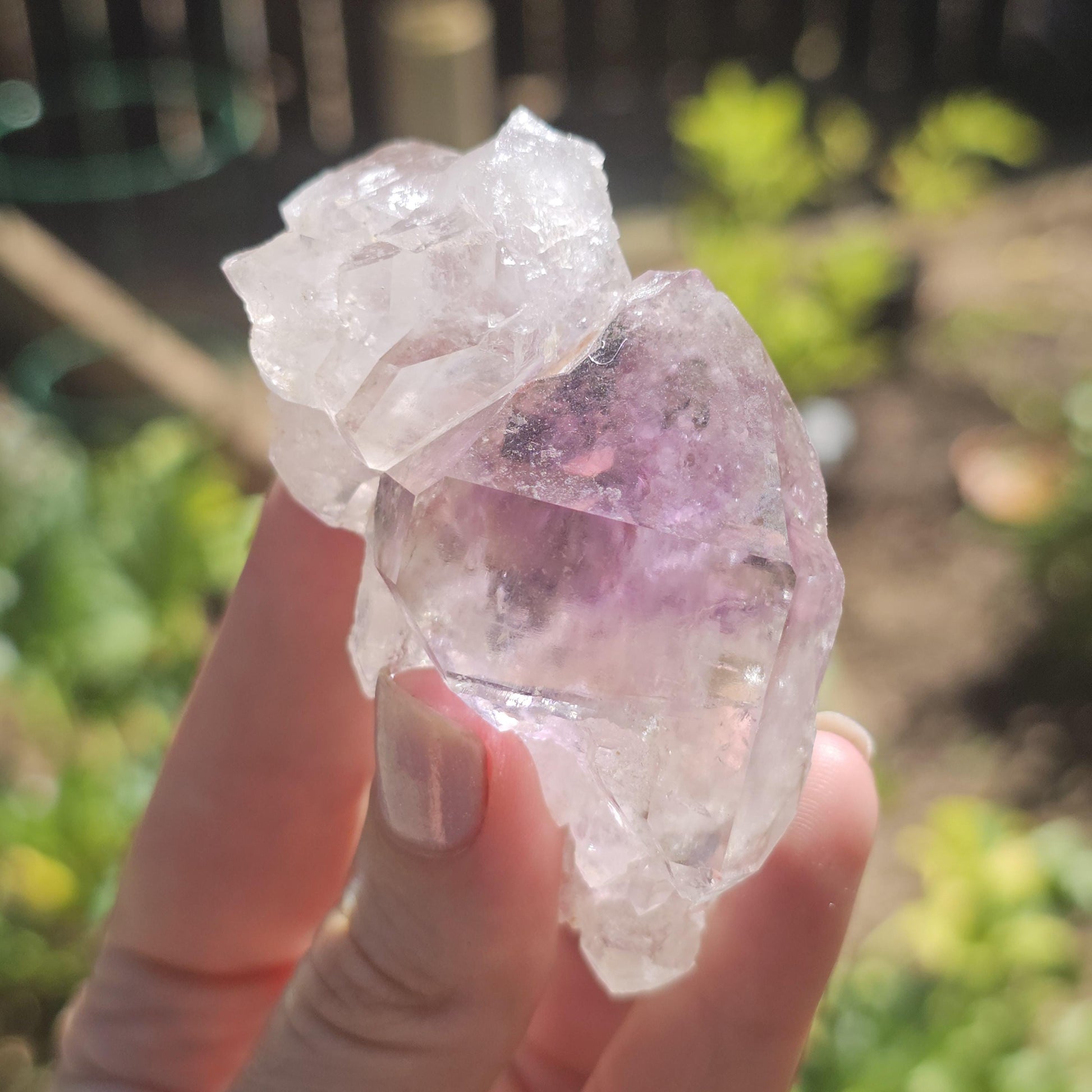 USA Amethyst Crystal: Elestial Quartz, Terminated and Etched