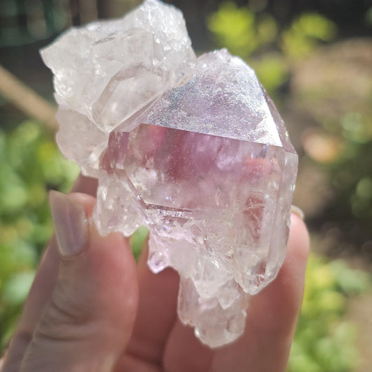 USA Amethyst Crystal: Elestial Quartz, Terminated and Etched