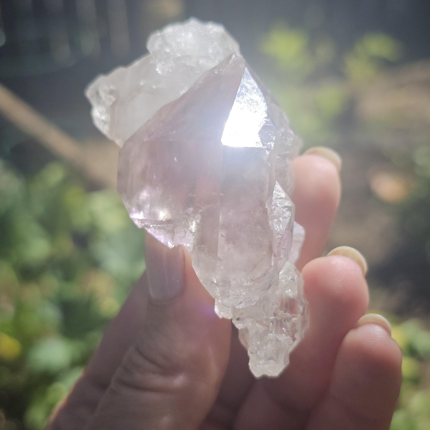 USA Amethyst Crystal: Elestial Quartz, Terminated and Etched