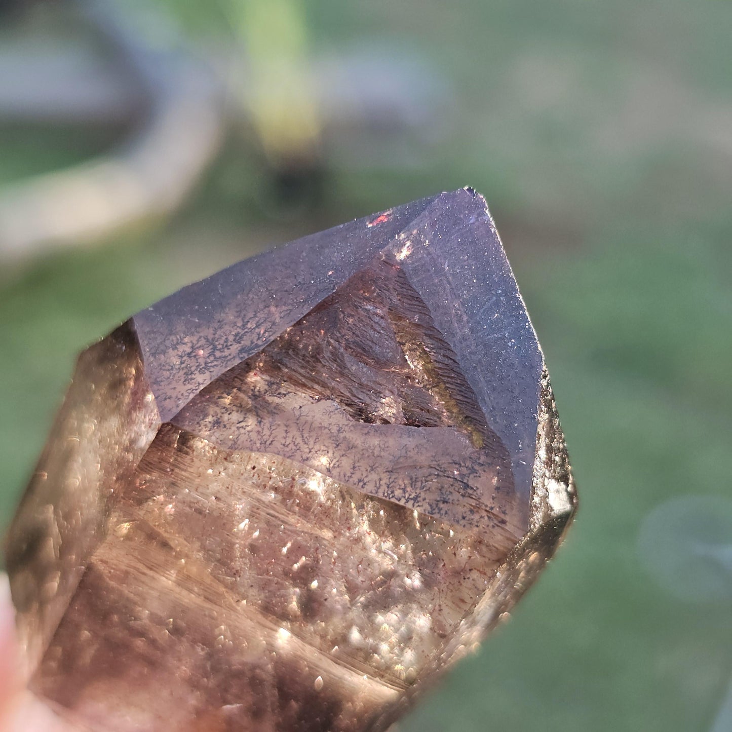 Shangaan Amethyst Scepter, Dendrites, Hematite Inclusions, Zimbabwe