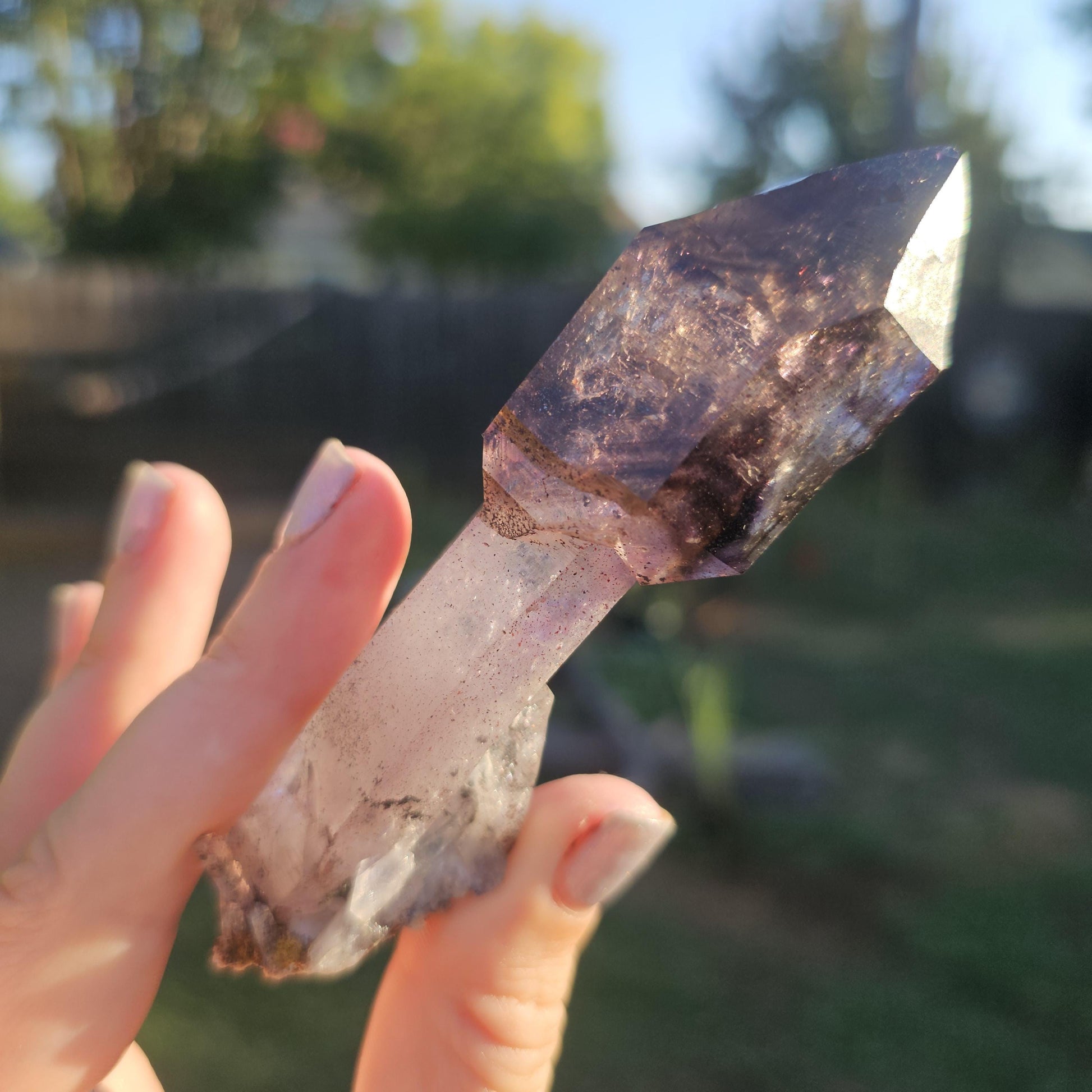 Shangaan Amethyst Scepter, Dendrites, Hematite Inclusions, Zimbabwe