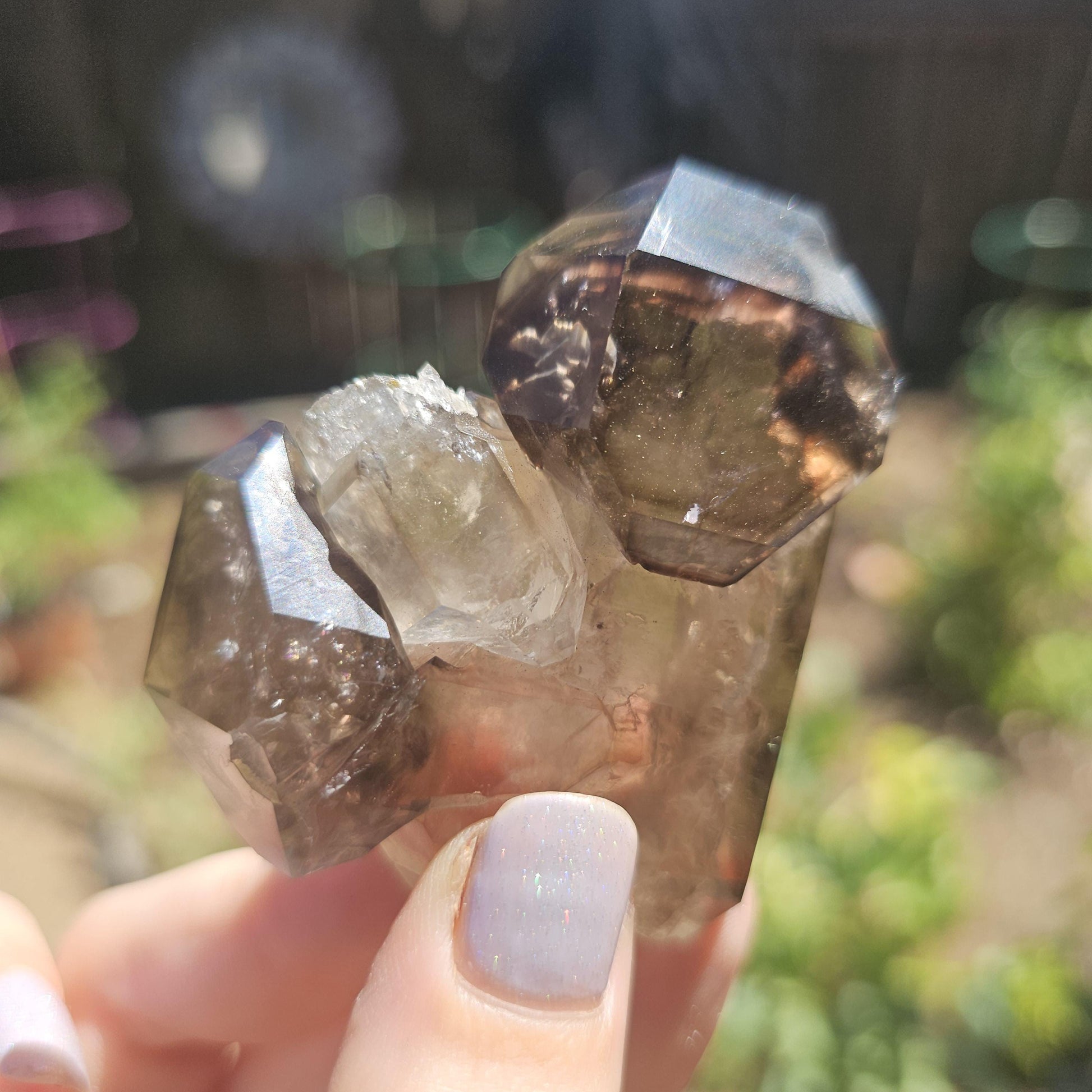 California Smokey Quartz Scepter Specimen: Double Terminated Crystal