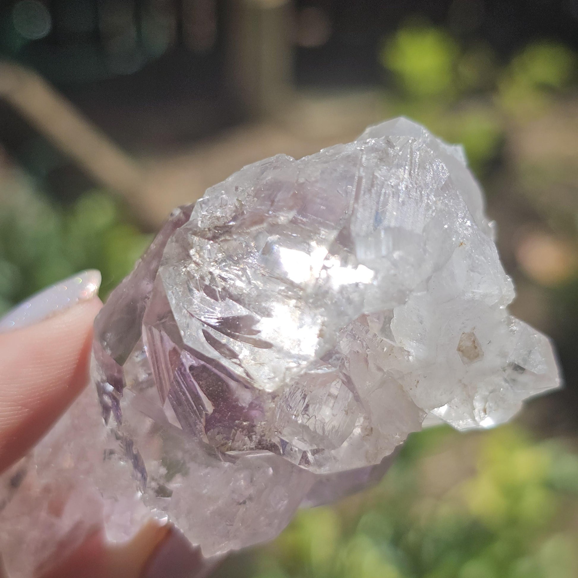 USA Amethyst Crystal: Elestial Quartz, Terminated and Etched