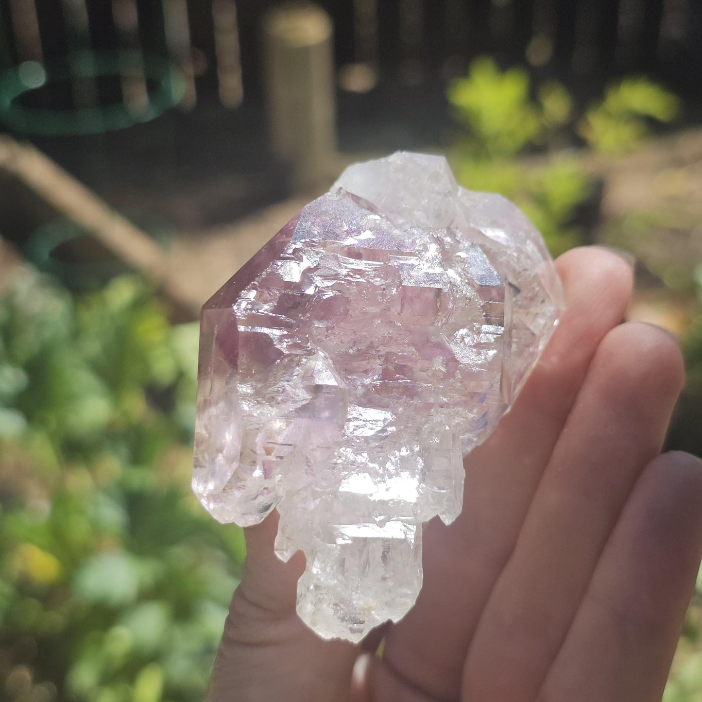 USA Amethyst Crystal: Elestial Quartz, Terminated and Etched