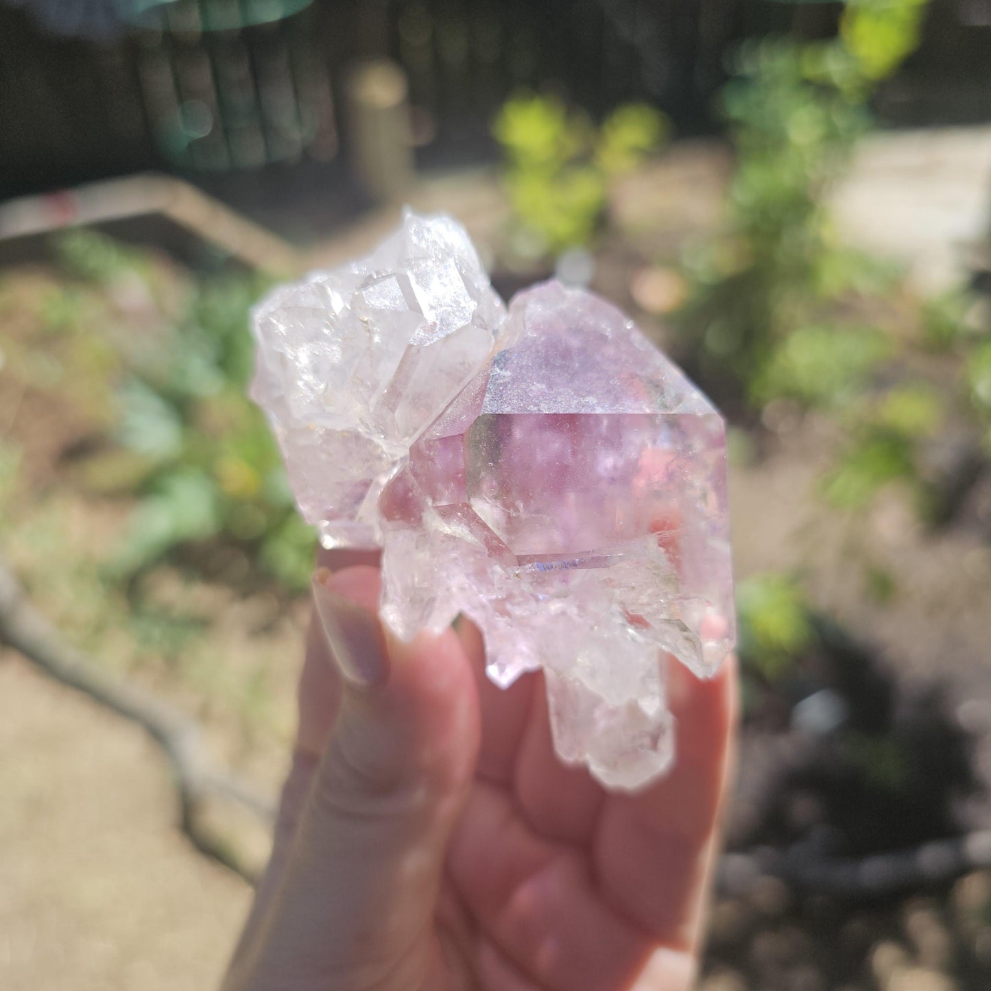 USA Amethyst Crystal: Elestial Quartz, Terminated and Etched