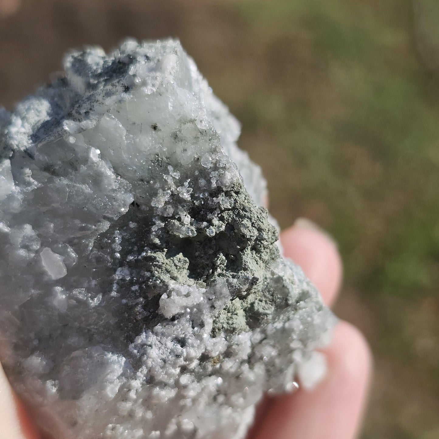 Raw Hematite Quartz with Pyrite and Calcite Druzy - Collector Crystal
