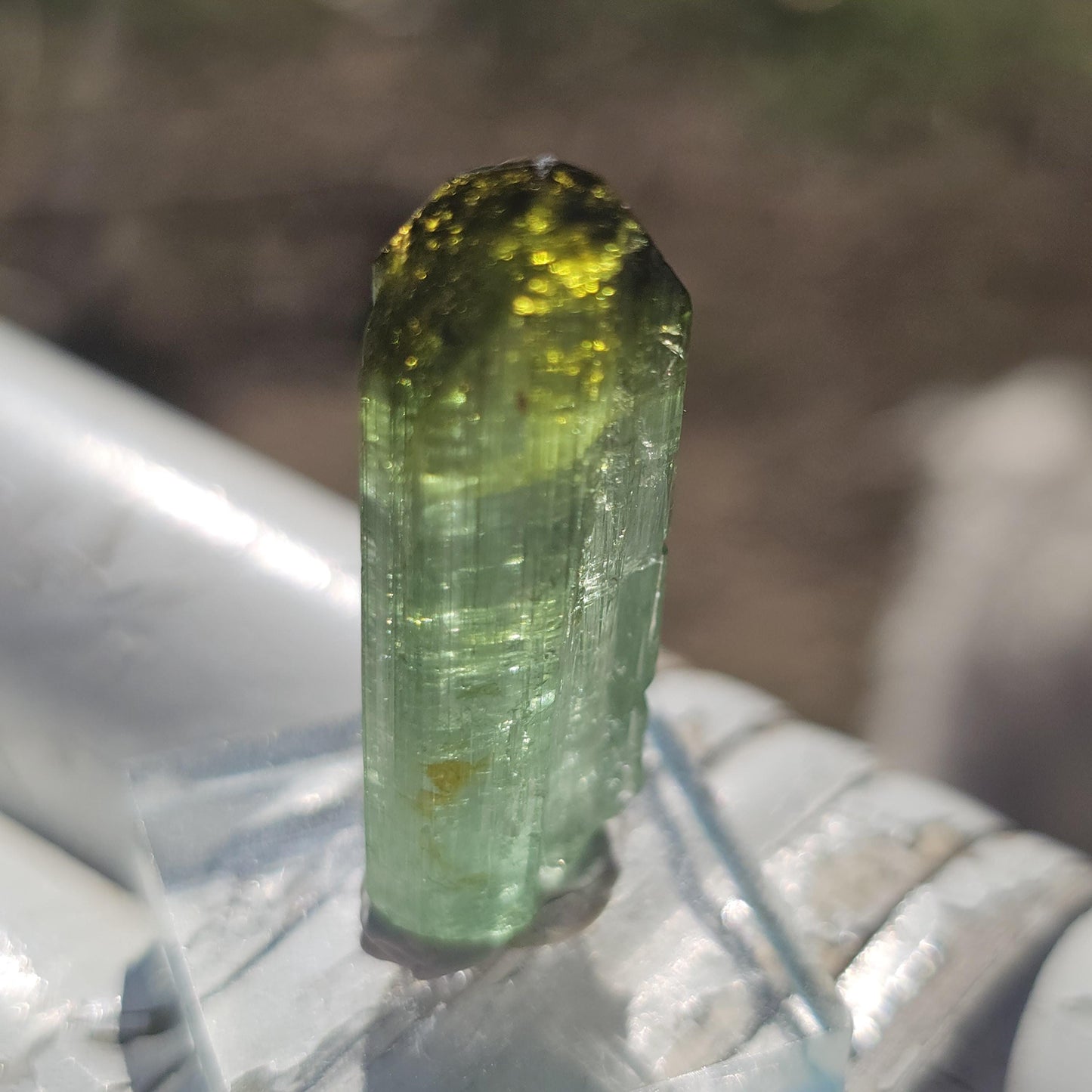 Fairy Castle Elbaite ~ Self-Standing DRC Teal Blue w Green Cap, Rare Raw Tourmaline Collector Specimen w Pointed Termination