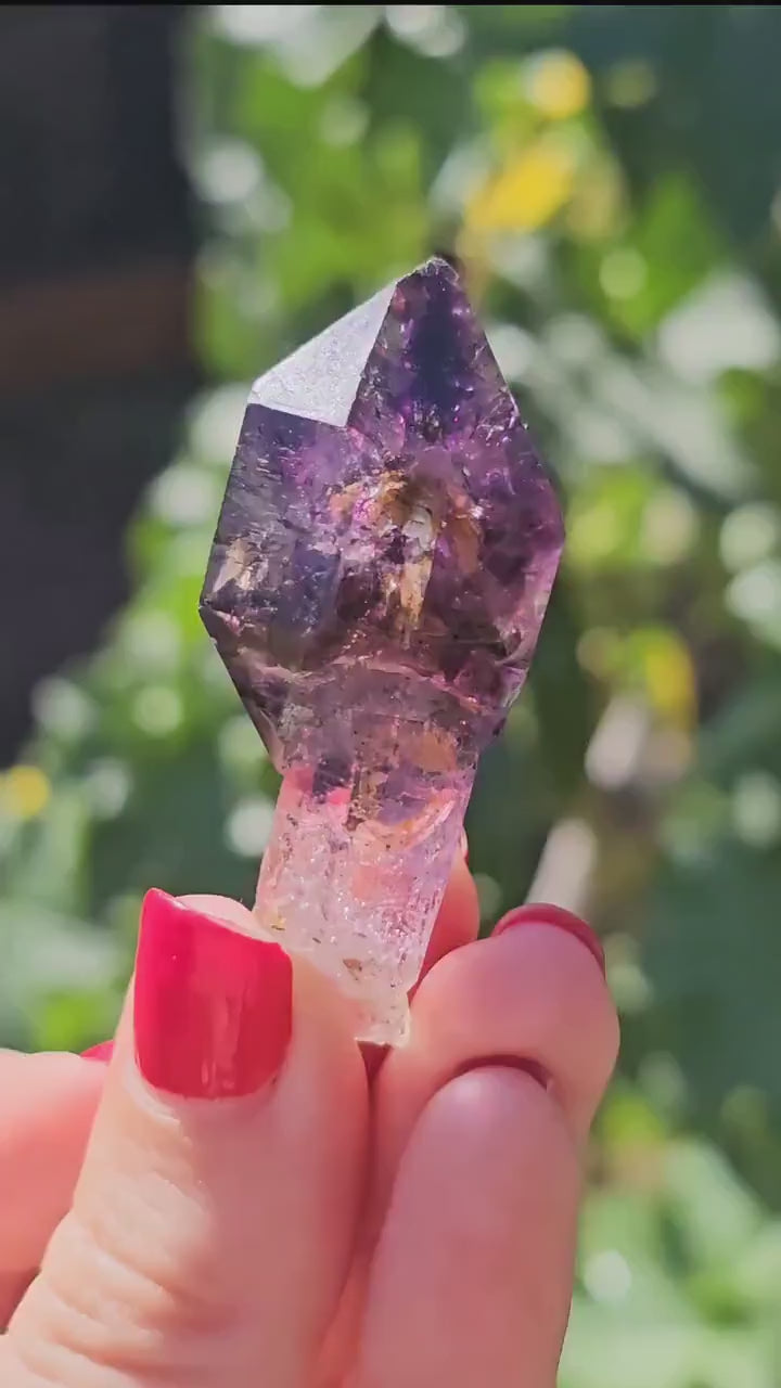 AAA Smoky Amethyst Scepter, Double Terminated Collector Specimen