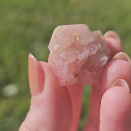 Pink Garnet, Sierra de las Cruces, Mexico, Old Stock, Lustrous Terminated, 21g Grossular Garnet Cluster, Baby Pink, Colorful Gemstone