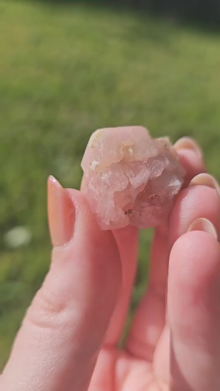 Pink Garnet, Sierra de las Cruces, Mexico, Old Stock, Lustrous Terminated, 21g Grossular Garnet Cluster, Baby Pink, Colorful Gemstone