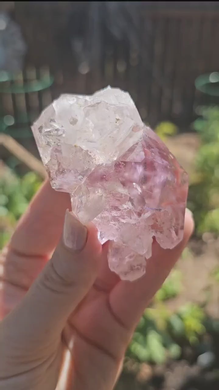 USA Amethyst Crystal: Elestial Quartz, Terminated and Etched