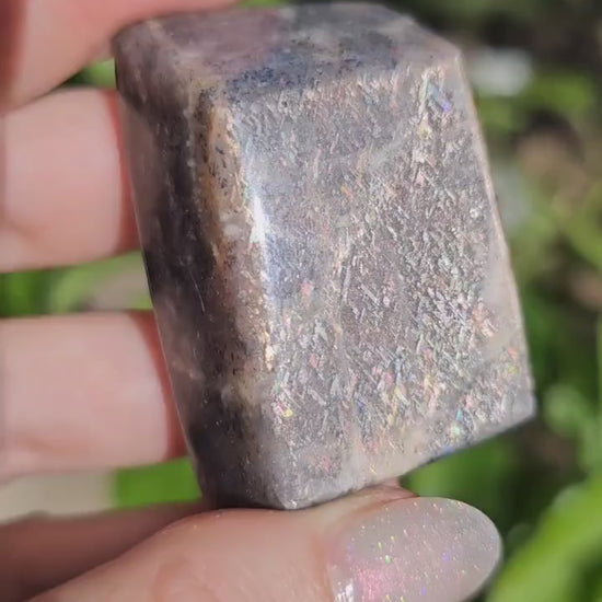 Rainbow Lattice Sunstone Freeform Polished Stone from Tanzania