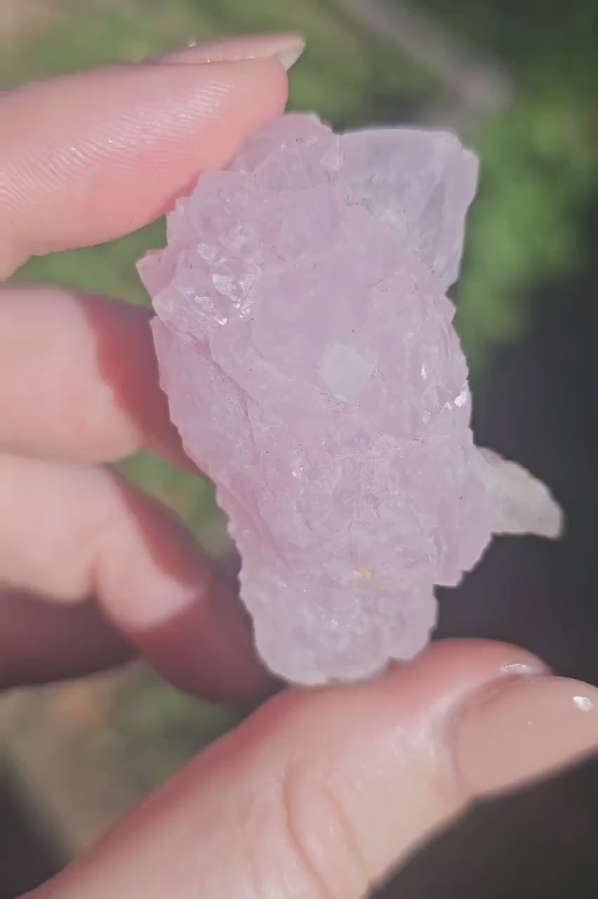 Crystallized Rose Quartz Specimen, Rare Terminated Raw Pink Crystal, Elestial Quartz from Piaui Brazil, 5 x 3 x 2 cm, Collector Stone