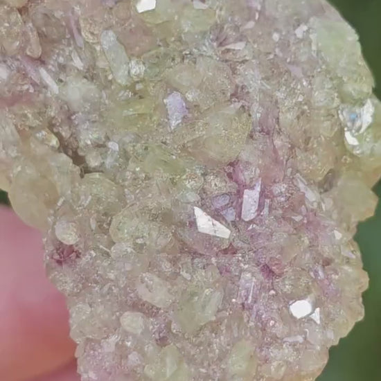20g Vesuvianite Cluster, Raw Rare Jeffrey Mine, One of a Kind, Canadian Crystal, Vesuvianite Cluster, Green and Purple Rare Collector Gem