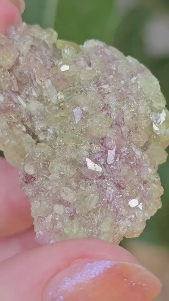 20g Vesuvianite Cluster, Raw Rare Jeffrey Mine, One of a Kind, Canadian Crystal, Vesuvianite Cluster, Green and Purple Rare Collector Gem