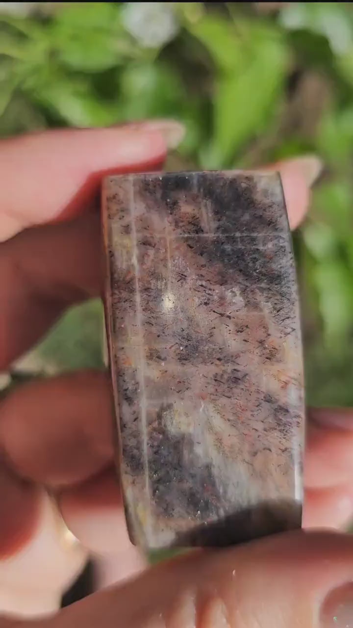 Rainbow Lattice Sunstone Freeform Polished Stone from Tanzania