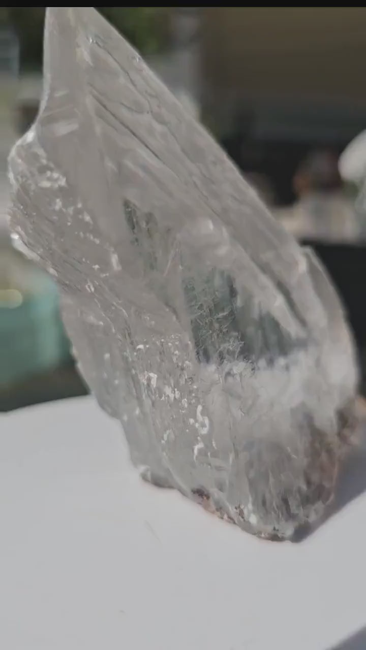 Terminated AAA Selenite Crystal from the Naica Mine in Mexico | Water Clear, Rare Collector Mineral Specimen, Self-standing, Raw & Untreated