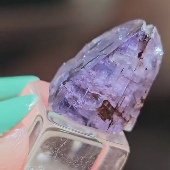10.2ct Tanzanite Crystal, Unheated Natural Terminated Gemstone, December Birthstone, Raw Purple Blue Zoisite, Merelani Hills, Pleocroism