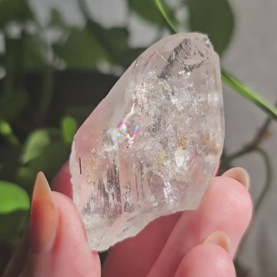 Large Topaz Crystal, Clear with Petroleum Inclusions, Self Standing, Double Terminated, Collector Gemstone, 44g Topaz, November Birthstone