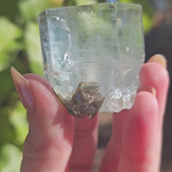 AAA Aquamarine Beryl, Aqua w Silver Mica, 89.7g / 448ct Specimen Grade, High End Gemstone, Raw Rare Natural Gem, Skardu Valley Collection