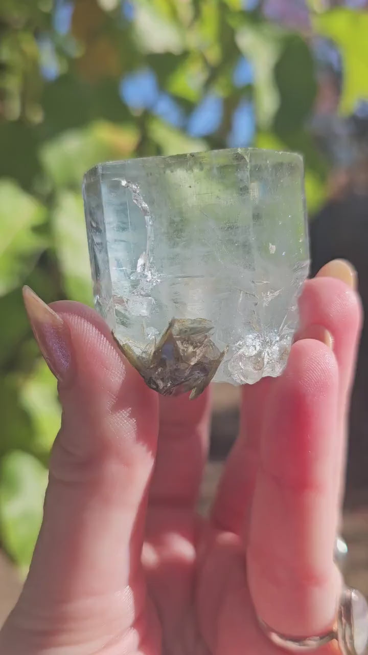 AAA Aquamarine Beryl, Aqua w Silver Mica, 89.7g / 448ct Specimen Grade, High End Gemstone, Raw Rare Natural Gem, Skardu Valley Collection