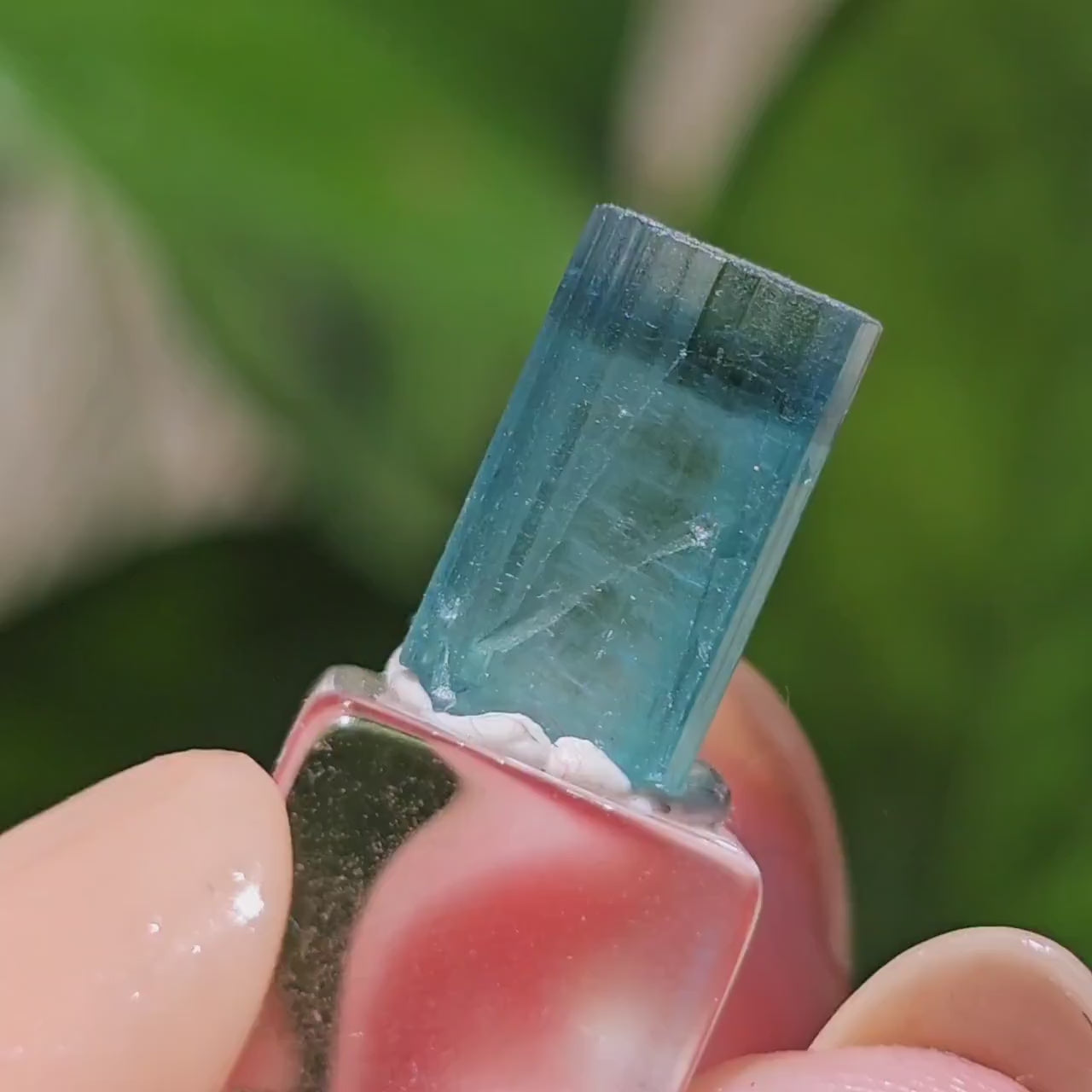 RESERVED for Omar 5ct Tourmaline Gem, Rich Bright Blue Indicolite, Elbaite Raw Gemstone, Rare Specimen, Blue Capped, Terminated