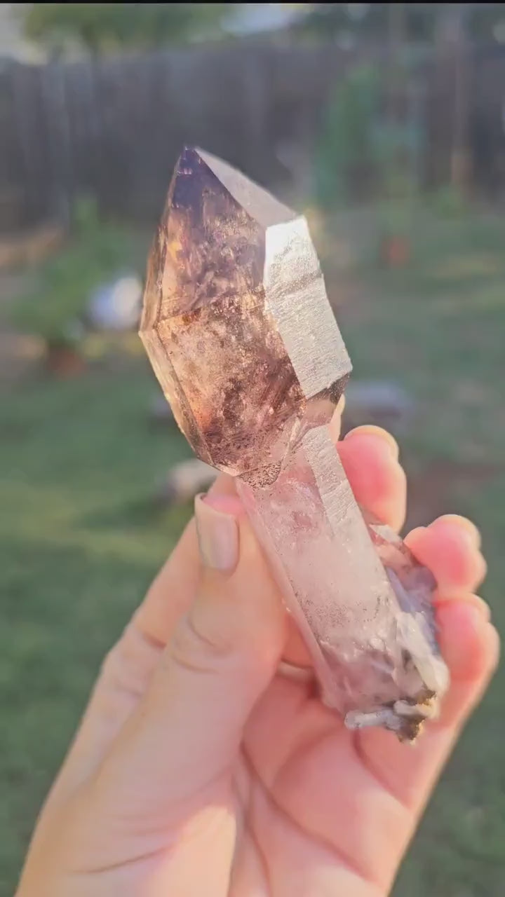 Shangaan Amethyst Scepter, Dendrites, Hematite Inclusions, Zimbabwe