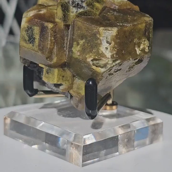 Mali Garnet with Well Documented History, Unique Large Terminated Cluster with Chocolate Brown core, Green Skin, and some Rare Blue!