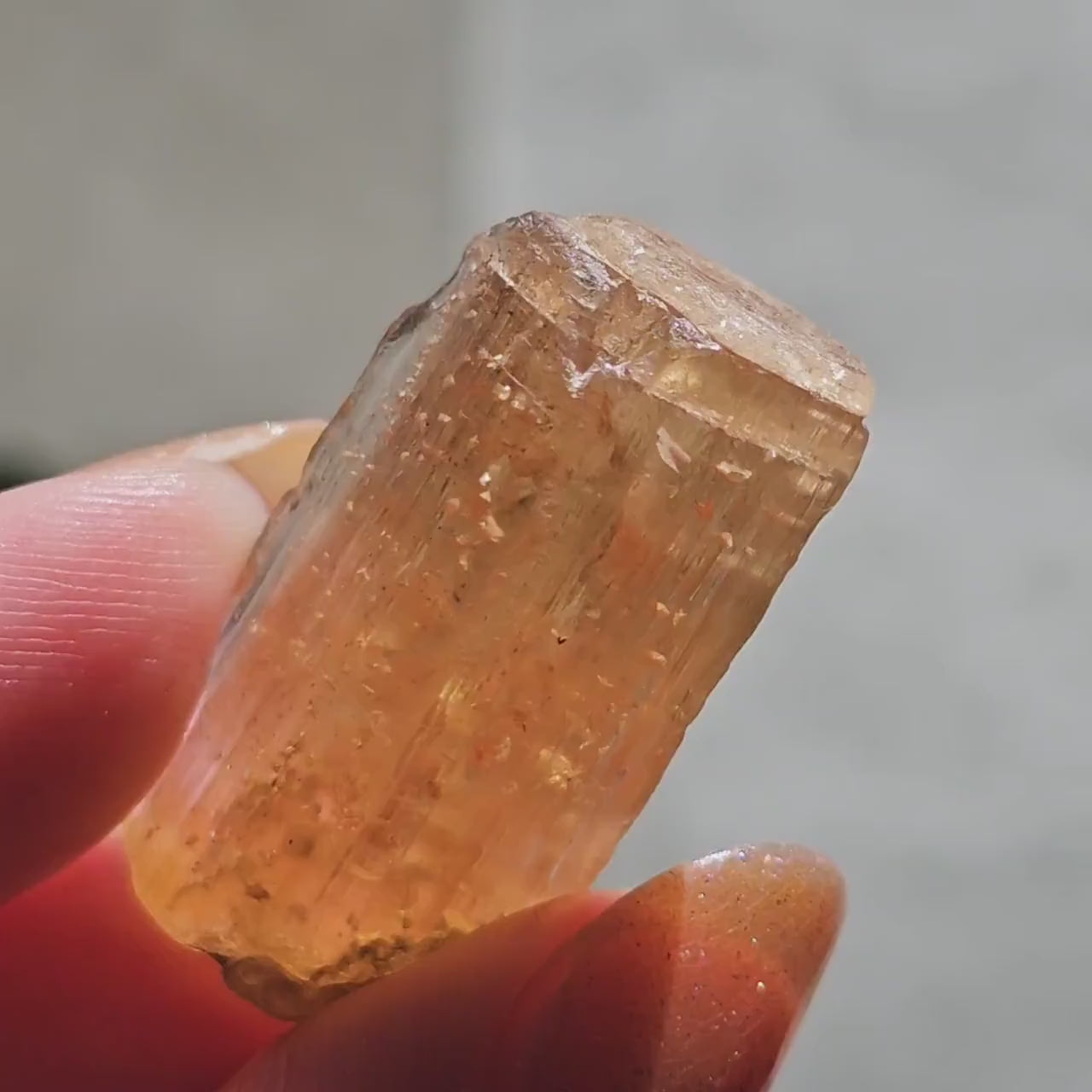 Large Imperial Topaz Gem, Ouro Preto Brazil, 50ct, Old Stock, Rare Orange, Terminated Crystal, Saturated Color, Good Luster, November Stone